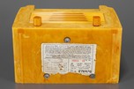 Swirled Sand + Yellow Insert Grille DeWald A-502 &rsquo;Step-Top&rsquo; Catalin Radio
